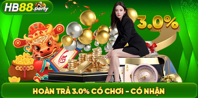 Chương trình hoàn trả hỗ trợ người chơi tham gia cá cược lên tới 3%